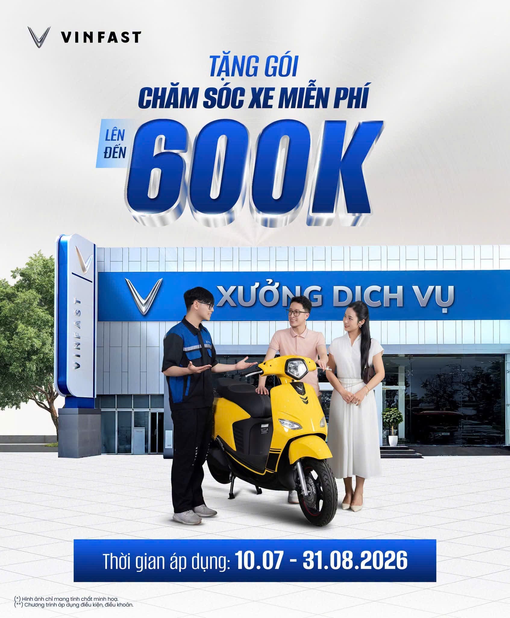 🛵VINFAST TRI ÂN ĐẶC BIỆT - CHĂM SÓC XE MIỄN PHÍ LÊN ĐẾN 600.000đ